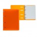 Тетрадь на кольцах A5 120 листов в клетку Calligrata Оранжевая, пластиковая обложка, блок офсет