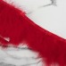 Тесьма с перьями марабу, 8-10 см, 5 +- 0,5 м, цвет красный
