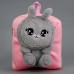 Рюкзак детский плюшевый для девочки «Зайка», цвет розовый