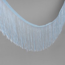 Тесьма декоративная «Бахрома», 15 см, 5 +- 0,5 м, цвет небесно-голубой