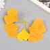 Искусственное растение для творчества Листья гинкго набор 6 шт оранжево-жёлтый 8 см