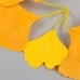 Искусственное растение для творчества Листья гинкго набор 6 шт оранжево-жёлтый 8 см