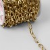Цепочка для сумки, металлическая, овальное звено, 11 × 6 мм, 10 +- 0,5 м, цвет золотой