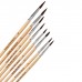 Набор кистей белка, круглые, 8 штук (N1,2,3,4,5,6,7,8) с деревянными ручками, на блистере