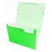 Папка картотека Calligrata Неон 13 отдел. A4 пластик 0.7мм салатовый. рез в цвет