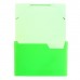 Папка картотека Calligrata Неон 13 отдел. A4 пластик 0.7мм салатовый. рез в цвет