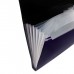 Папка картотека Calligrata TOP DeLuxe 6 отдел. A4 пластик 1.0мм черн. рез в цвет