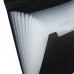 Папка картотека Calligrata 13 отдел. A4 пластик 0.7мм черный. микс цв резинок
