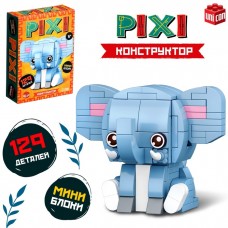 Конструктор «PIXI. Слоник», мини блоки, 129 деталей