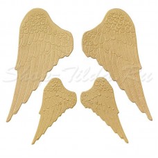 Бумажные Крылья 2 пары 250 гр/м 6,5*11 см Золотые 